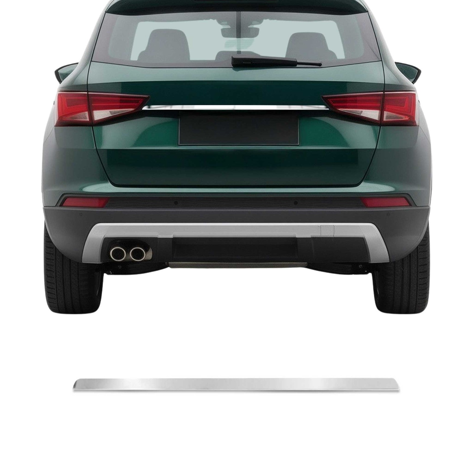 Poignée de coffre Seat Ateca 2016-2020 en acier inox argenté