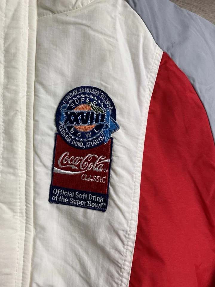 Anheuser 1994 Super Bowl XXVIII Georgia Dome Atlanta Coca Cola Classic Jacket L - Image 4 of 4