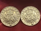 2 x Original WW2 Kings Badge for Loyal Service, Wounded.Button Hole & Pin Badge