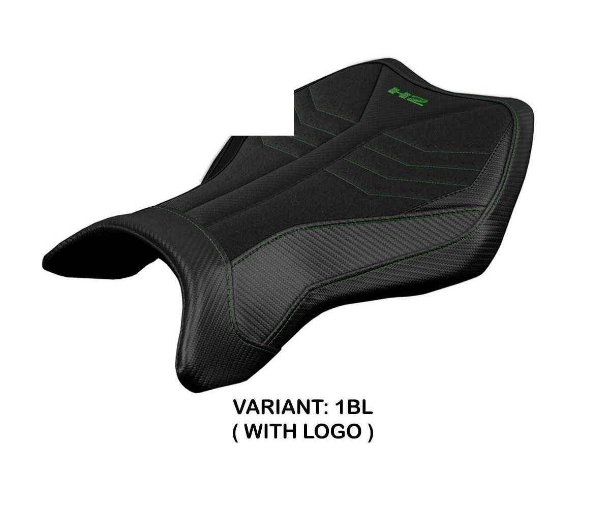 Seat cover MadMax Ultragrip Black BL + logo TPZ Kawasaki Ninja H2 R 2015 2023
