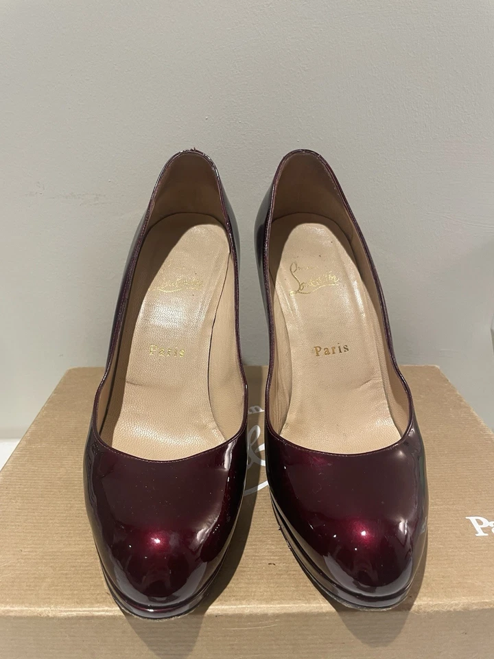 Christian Louboutin New Simple Pump 120 Patent Leather Court Heels Red UK 4.5 - Image 4 of 4