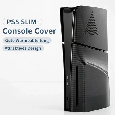 PS5 Slim Frontplatten Ersatz Cover Schwarz für Digital & Disc Edition