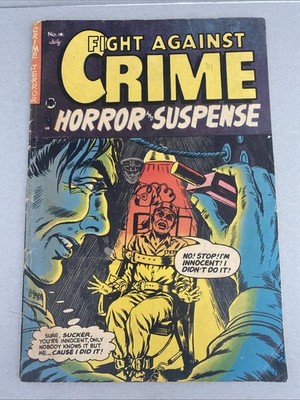 Fight Against Crime #14 Pre Code Horror Classic Electrocution Cover