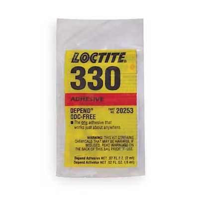 Loctite 1691394 Adhesive, 330 Series, Clear, 0.75 Oz, Tube, No Mix Mix Ratio, 5