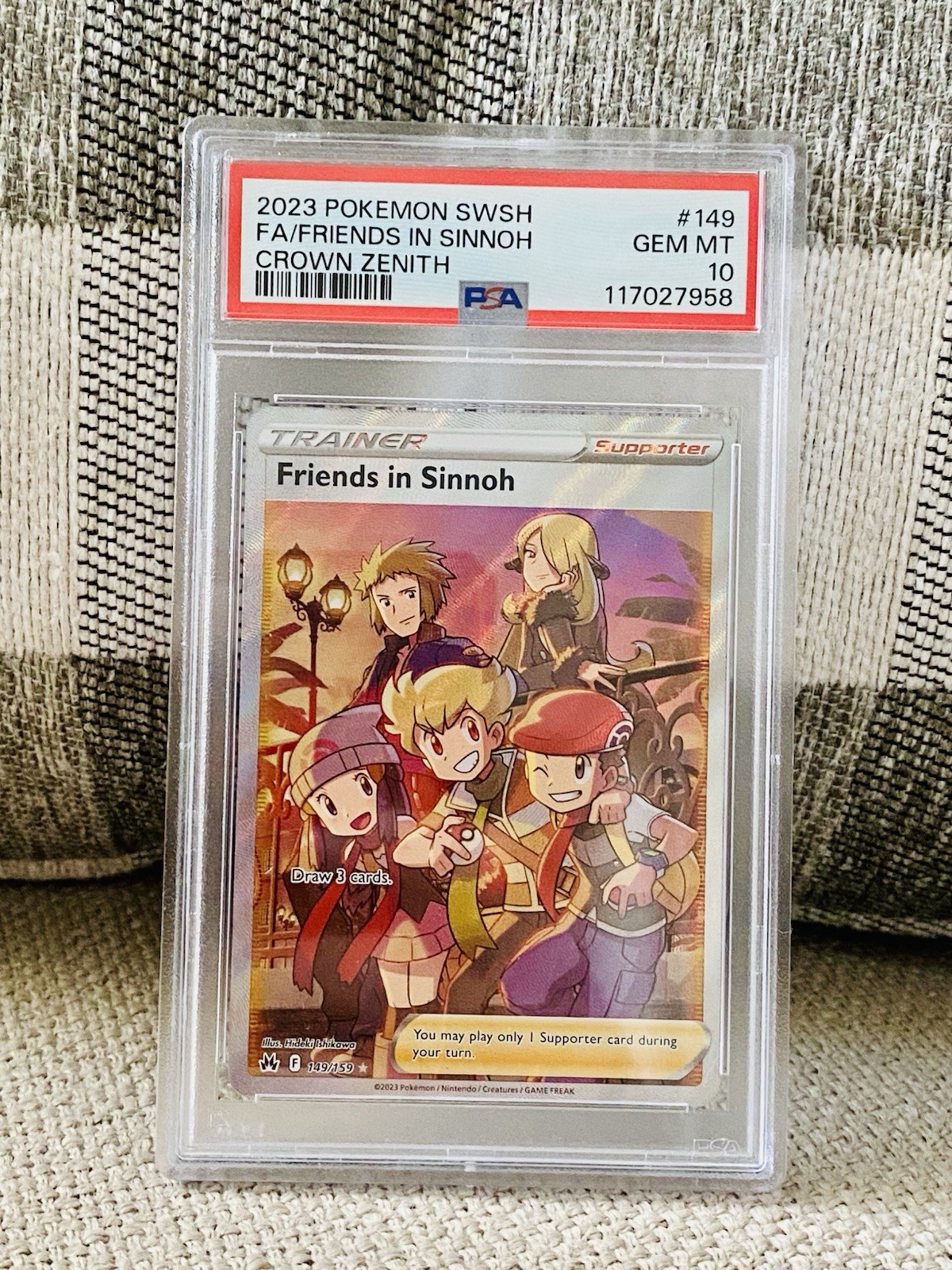 Pokemon Card Friends in Sinnoh #149 SWSH CROWN Z PSA GEM MINT 10 WORLDWIDE SHIP