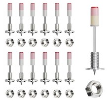 Chiodi Filettati Per Pistola Sparachiodi 30 pz + 30 Dadi M8 Acciaio Cemento