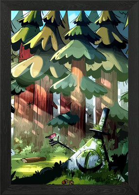 Gravity Gravity Falls. Gerahmtes Wandbild Poster Leinwanddruck Bild
