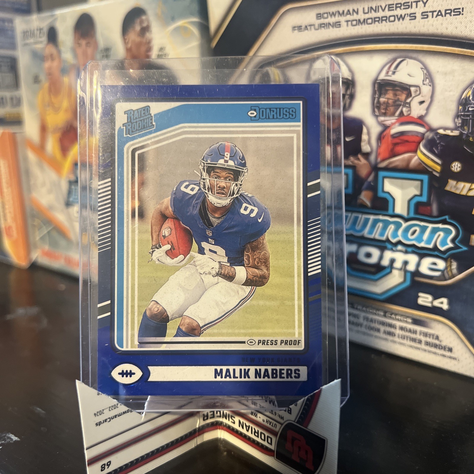 2024 Panini Donruss - Rated Rookie Malik Nabers #383 Blue Press Proof (RC)