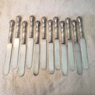 Revere by International Co. sterling silver set 12 DINNER KNIVES BSP Blades Mono