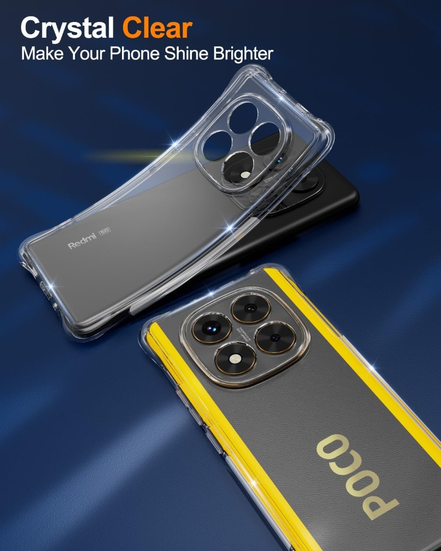Crystal Hülle Für Xiaomi Poco X7 Pro 5G – Transparent, Stoßfest, Mit Militärschutz-Zertifikat