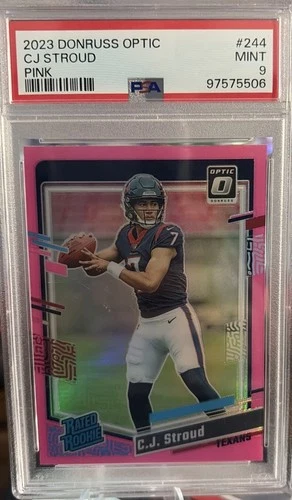 Cj Stroud Pink Optic Rated Rookie PSA 9 Chaser Pack