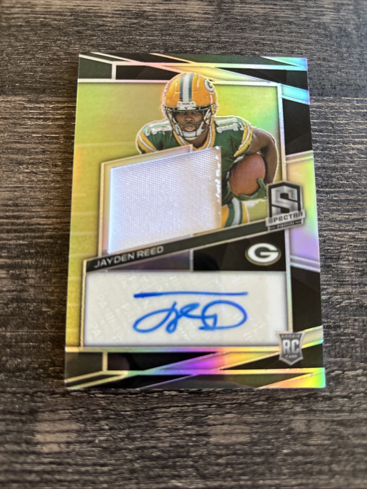 2023 Panini Spectra - Rookie Patch Autographs Jayden Reed #218 /99