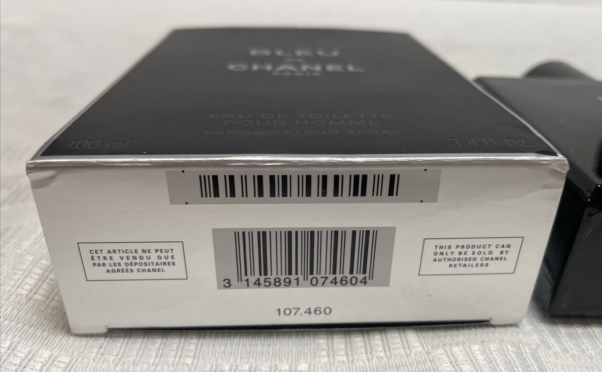 Bleu de CHANEL Eau de Toilette Spray Men, 3.4 oz (100ml) NEW IN