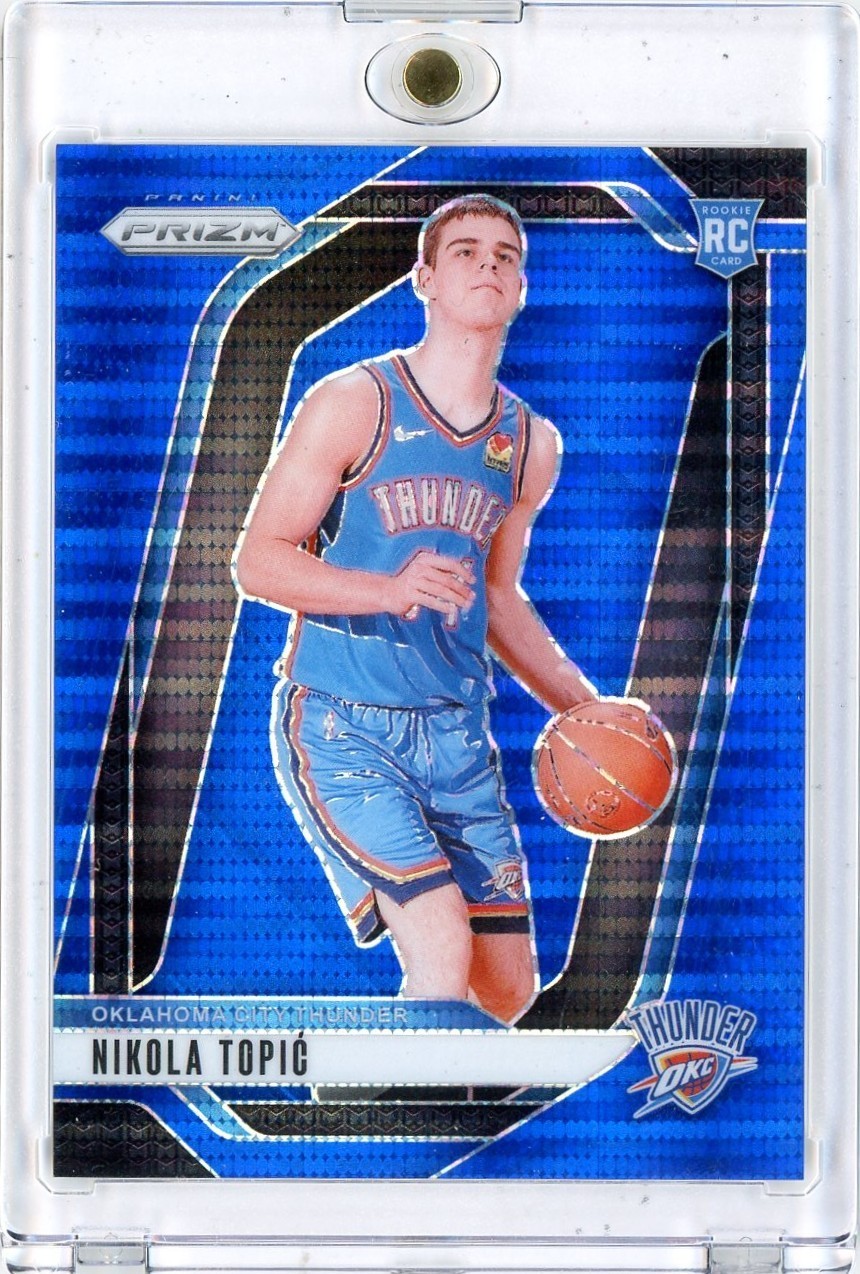 2024-25 Panini Prizm Nikola Topic Blue Pulsar /99 Rookie #230 RC OKC Thunder NBA