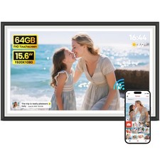 BIGASUO Digital Picture Frame Frameo 15.6" WiFi Electronic Photo Frames Large...