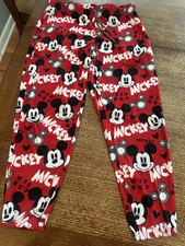 Childrens FLEECE SLEEP PANTS Size 4-6 DISNEY Mickey Mouse Minnie PJs Pajamas