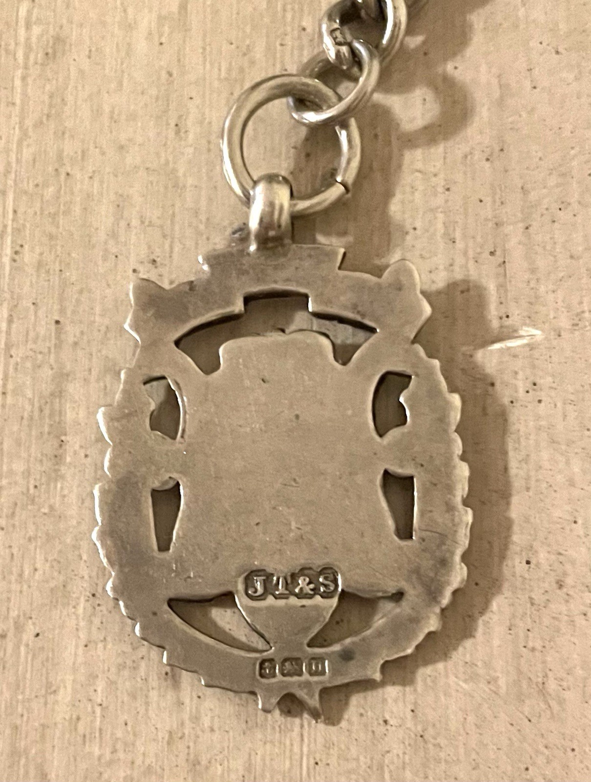 Solid Sterling Silver Watch Chain Full English Ha… - image 3