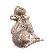 925 Sterling Silver Vintage Brooch DOBBS Dark Tone Curled Cat Sculpture  BP11773