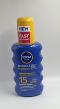 NIVEA SUN Protect & Moisture Sun Spray SPF 15 200ml, Moisturising Suncream TA 44.95 per litre