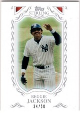 2009 TOPPS STERLING FRAMED WHITE 21 REGGIE JACKSON NY YANKEES *SET BREAK* 34/50
