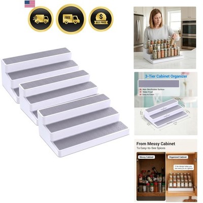 Kitchen Spice Rack Organizer Three Tier Shelf Stand Storage Containers