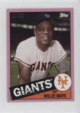 2020 Mini 1985 Topps 35th Anniversary Update Series Pink 10/25 Willie Mays 08z4
