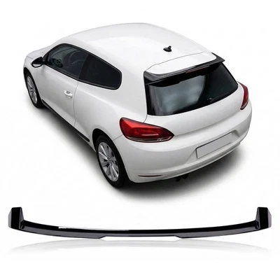 Spoiler de Toit Noir Brillant Pour VW Scirocco 2008-2014, Installation Arrière - Photo 1/4