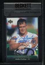 BAS 1995 Upper Deck Daryl Johnston #144 Seal of Authenticity Auto 3c7