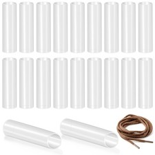 IISVCUNY 20pcs Aglets for Shoelaces Shoe Lace Ends Tips 0.2 Inch, Clear