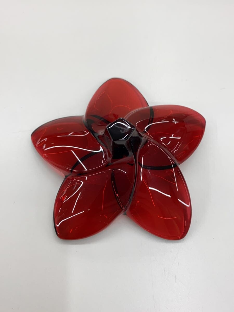 Baccarat 赤色クリスタル花型置物 Baccarat Figure Bloom Crystal Flower Red Baccarat With Box USED | eBay