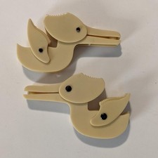 ca. 1940 s VINTAGE SET OF BAKELITE BABY BLANKET PELICAN CLIPS