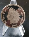 2020 Indian Head .999 FINE SILVER TROY OUNCE ROUND! SCARCE!