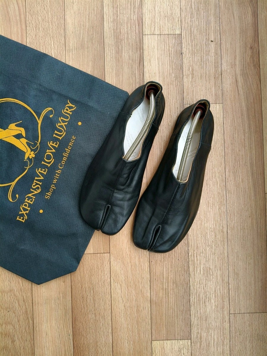 MAISON MARGIELA BLACK BABOUCHE TABI BALLETS SIZE EU 40 10 US