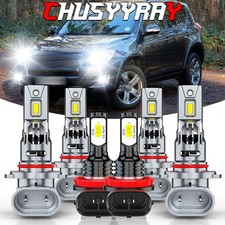 For Toyota RAV4 2006-2010 2011 2012 - 6x LED Headlights Hi/Lo + Fog Lights Bulbs
