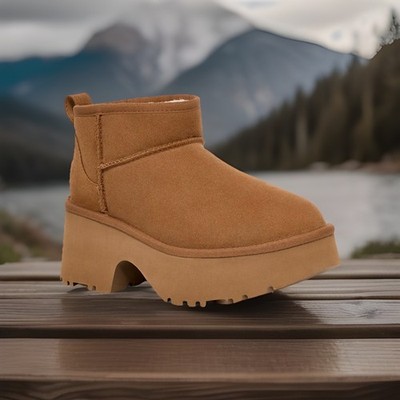  UGG Classic Ultra Mini New Heights Platform Boot size 8