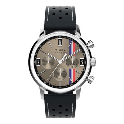 Timex Marlin Chronograph Tachymeter 40mm Lederarmband Uhr TW2W98900