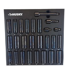 Husky 12 In Drive Deep Impact Socket Set 26 Pc Saemetric In Eva Foam Husky 12 In Drive Deep Impact Socket Set 26 Pc Saemetric In Eva Foam