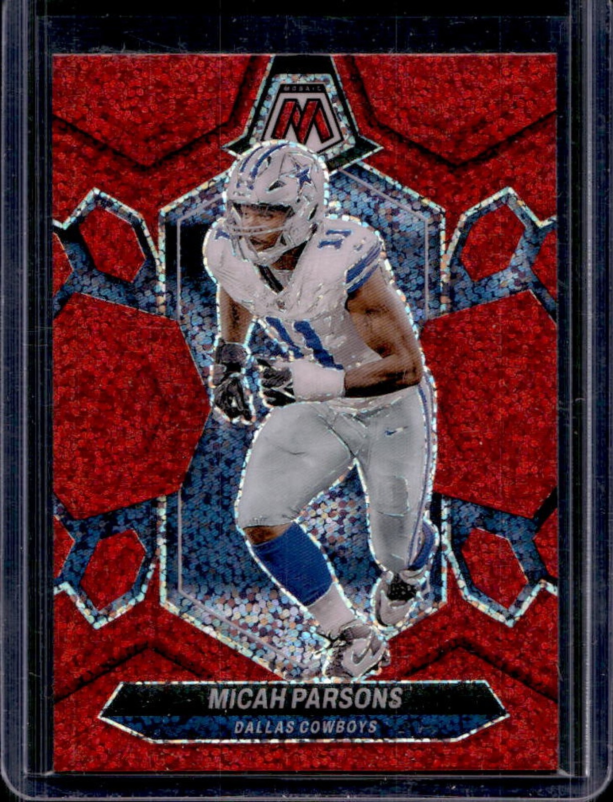 2024 Mosaic Micah Parsons SP Red Sparkle Prizm #62 Cowboys