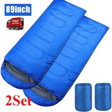 2PCS Thick Adult Cold Weather Sleeping Bag For Big  Tall Waterproof Winter Bags