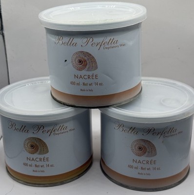 THREE - Bella Perfetta WAX 14oz NACREE - Sealed Dented Bottles