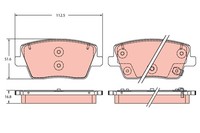 Bremsbelagsatz FÜR Hyundai I30 (Pde, Pd, Pden) - Trw GDB2355