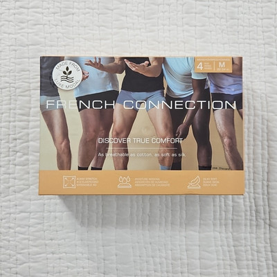 French Connection 4-Pack Boxer Briefs Men's M (32-34) Brown Modal NIB 5'' Inseam