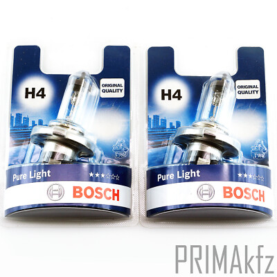 2x BOSCH Glühlampe H4 60/55W 12V Purelight E1 Birne Halogenlampe 1 987 301 001