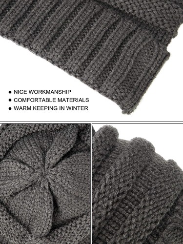 Winter Warm Knitted Scarf Beanie Hat Gloves and Earmuff Set for Men Color 2 - Picture 4 of 7