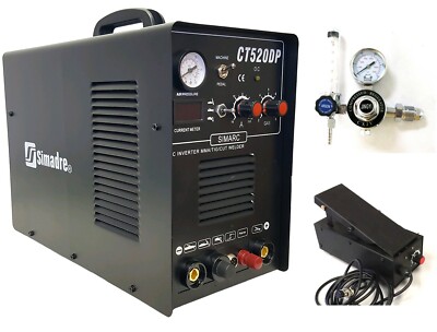 PLASMA CUTTER PILOT ARC 50A SIMADRE 200A TIG ARC MMA WELDER FT PEDAL ARGON 520DP