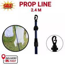 Telescopic Line Prop 2.4M Heavy Duty Extendable Support Pole for Washing Clothes
