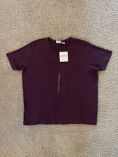 Women  s Sonoma Purple V Neck Short Sleeve Shirt, Size XL, 100 Cotton