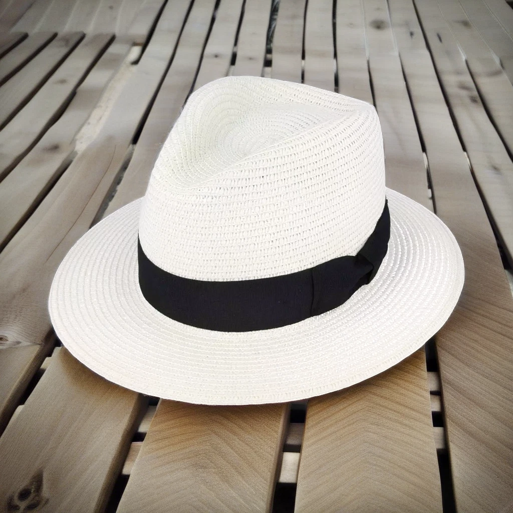 Packable Straw Summer Panama Fedora Hat With Band New Holiday Hat Beach Light
Opens in a new window