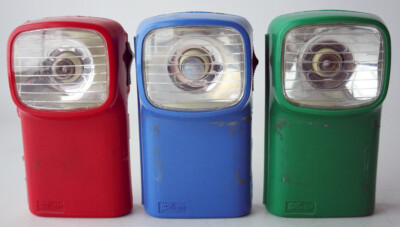 Lampe Lanterne Camping Wonder Type AUVAN – Vintage 80's, Bleue, Fabriquée En France
