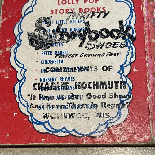 Vintage 1940s Advertising Storybook Shoes Charlie Hochmuth Wonewoc Wis RARE! - Picture 3 of 5